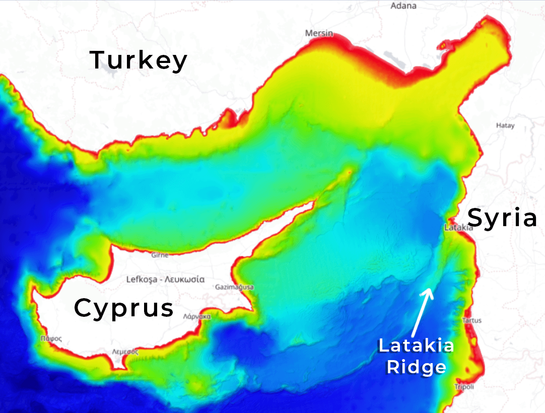 3D terrain model, Latakia Ridge summit